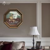 Tranh canvas khung nhựa PS hình bát giác