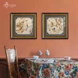 Tranh canvas khung nhựa PS sơn đen ánh đồng