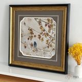 Tranh canvas khung nhựa PS sơn đen ánh đồng