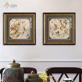 Tranh canvas khung nhựa PS sơn đen ánh đồng