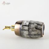 Lọ gel gốm sứ phủ men ánh đồng và vân chảy 550ml