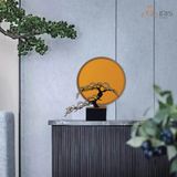 Tượng trang trí tạo hình cây và mặt trời mọc bằng acrylic