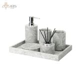 Tên: Bộ đồ dùng nhà tắm đá marble xám