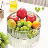 Âu đựng hoa quả tròn, tay cầm viền kim loại