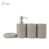 Bộ đồ dùng nhà tắm 4 chi tiết xám