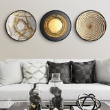 Tranh in trên canvas, khung gỗ hoạ tiết trừu tượng