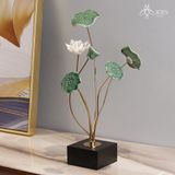 Tượng trang trí mô hình hoa sen gốm