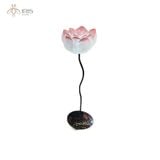 Đèn ngoài trời tạo hình bông sen nở bằng resin