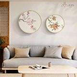 Tranh canvas hoạ tiết cành hoa đào