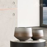 Bình gốm nâu ombre