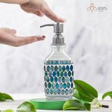 Lọ dựng gel thuỷ tinh chi tiết trang trí mosaic 500ml