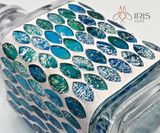 Lọ dựng gel thuỷ tinh chi tiết trang trí mosaic 500ml