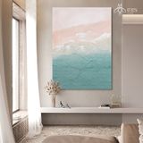 Tranh treo tường sơn dầu  biển hồng