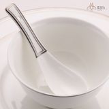 Bộ bát đĩa sứ xương viền bạc Imperialondon