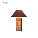 Đèn bàn thân gỗ hình hộp chữ nhật