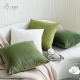 Gối vải nhung màu xanh cedar