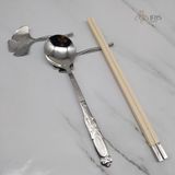 Gác đũa hình lá ngân hạnh mạ bạc