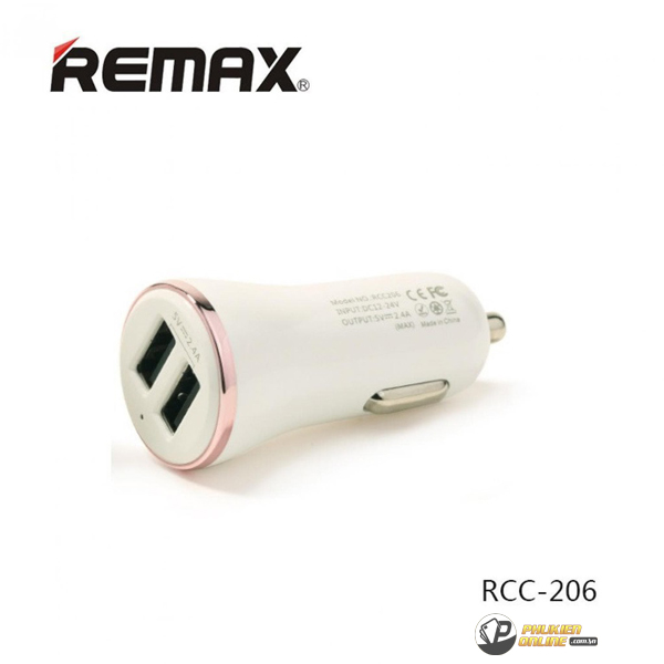 Tẩu sạc ô tô 2 cổng USB Remax Dolfin RCC-206