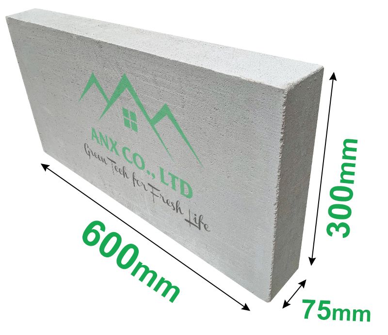  Gạch bê tông nhẹ AAC Eblock 600x300x75mm 