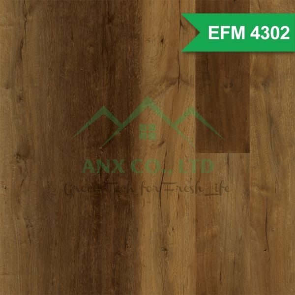 Sàn SPC Kháng Nước EFLOOR EFM 4302 Premium vân gỗ dày 4mm đế IXPE 1mm