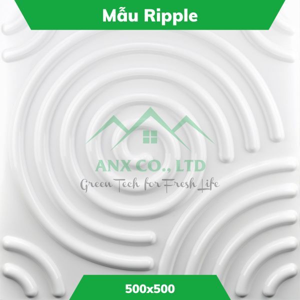  Mẫu Ripple - Tấm ốp tường 3D sợi tre 