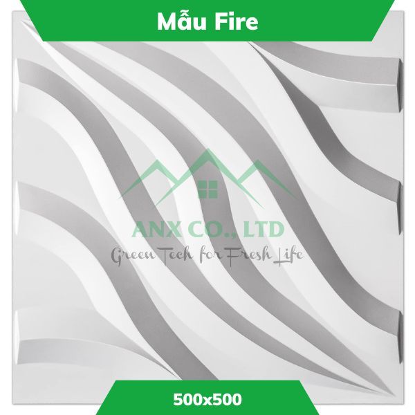  Mẫu Fire  - Tấm ốp tường 3D sợi tre 