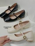  GIÀY BÚP BÊ NAGASHOES MŨI VUÔNG PHỐI KHÓA 3P NAB86 