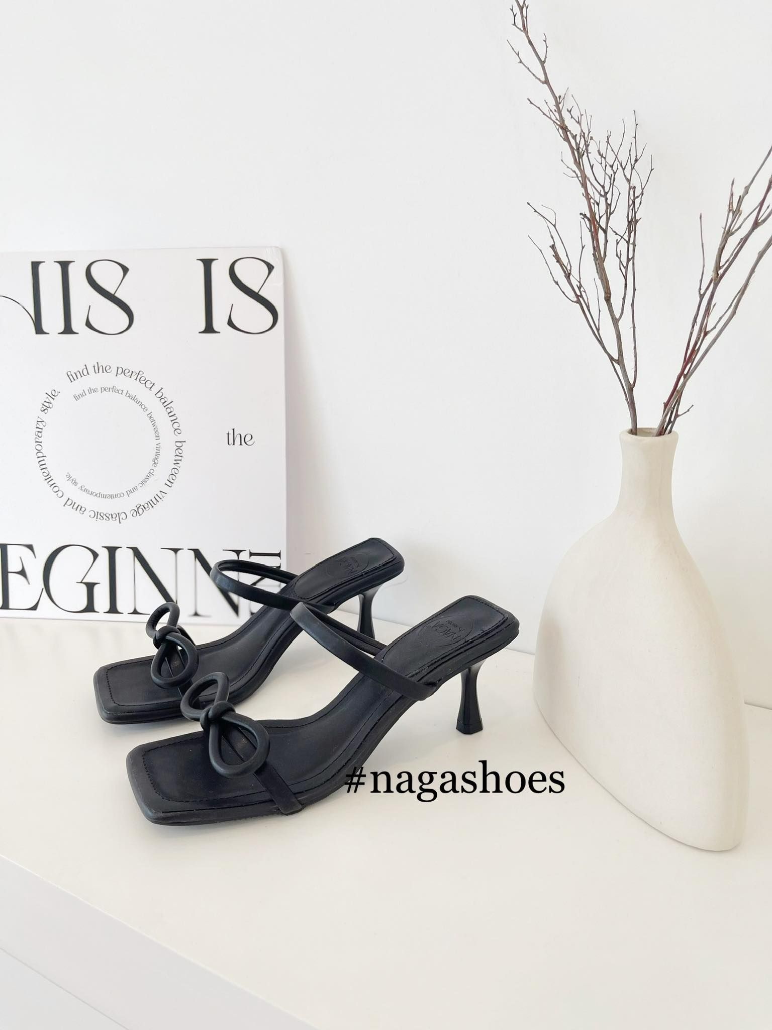  DÉP NAGASHOES HAI QUAI NGANG THẮT NƠ  7P NAD265 