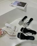 DÉP NAGASHOES QUAI NGANG ĐÍNH ĐÁ THẮT NƠ 6P NAD319 