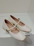 GIÀY BÚP BÊ NAGASHOES MŨI VUÔNG PHỐI KHÓA 3P NAB86 