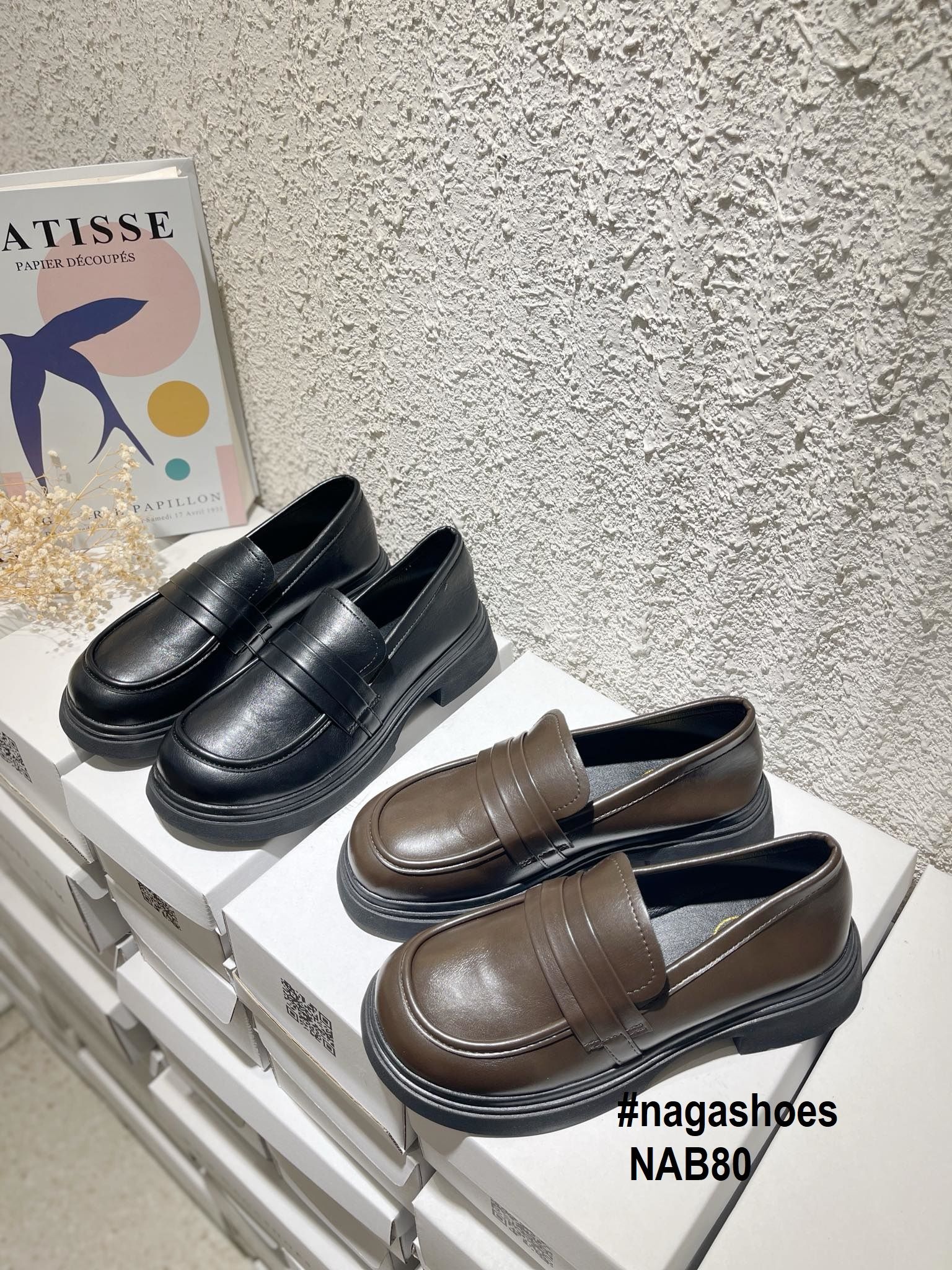  GIÀY LOAFER NAGASHOES QUAI NGANG GẤP NẾP 4P NAB80 