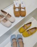  GIÀY BÚP BÊ NAGASHOES MŨI VUÔNG QUAI NGANG ĐÍNH HỌA TIẾT HOA NAB104 
