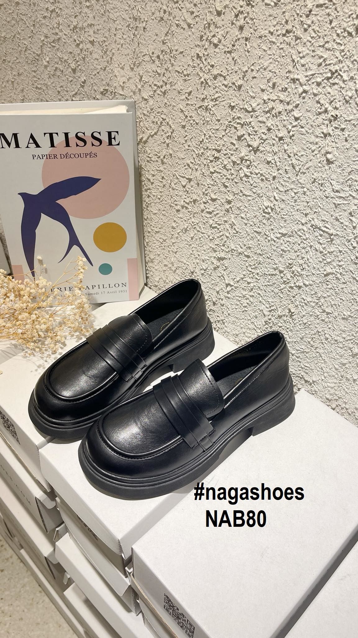  GIÀY LOAFER NAGASHOES QUAI NGANG GẤP NẾP 4P NAB80 