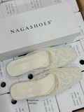  DÉP SỤC NAGASHOES VẢI REN MŨI VUÔNG 2P NAD362 