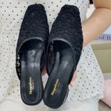  DÉP SỤC NAGASHOES VẢI REN MŨI VUÔNG 2P NAD362 