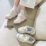  Giày Sneaker Unisex viền gót vải tweed DG02 