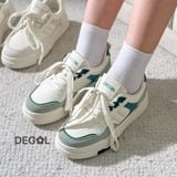  Giày Sneaker Degol hai sọc đan dây DG01 