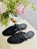  DÉP SỤC NAGASHOES VẢI REN LƯỚI THÊU HOA PHỐI DÂY NƠ 2P NAD360 