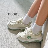  Giày Sneaker Unisex viền gót vải tweed DG02 