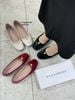 GIÀY BÚP BÊ NAGASHOES DA BÓNG VIỀN NHUNG ĐÍNH HOA KIM LOẠI NAB101