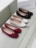  GIÀY BÚP BÊ NAGASHOES DA BÓNG VIỀN NHUNG ĐÍNH HOA KIM LOẠI NAB101 