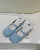  GIÀY BÚP BÊ NAGASHOES MŨI VUÔNG QUAI NGANG ĐÍNH HỌA TIẾT HOA NAB104 