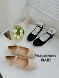  Giày Búp Bê Mũi Tròn Quai Ngang NAB5 