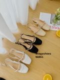  GIÀY BÚP BÊ NAGASHOES HỞ GÓT PHỐI DÂY ĐÁ ĐÍNH HẠT NAB61 