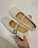  GIÀY BÚP BÊ NAGASHOES ĐẾ BỆT QUAI NGANG KHÓA VUÔNG NAB88 