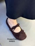  GIÀY BÚP BÊ NAGASHOES DA LỘN QUAI NGANG THẮT NƠ NAB93 