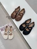  GIÀY BÚP BÊ NAGASHOES MŨI GẤP NẾP QUAI CHÉO KHÓA BẠC NAB99 