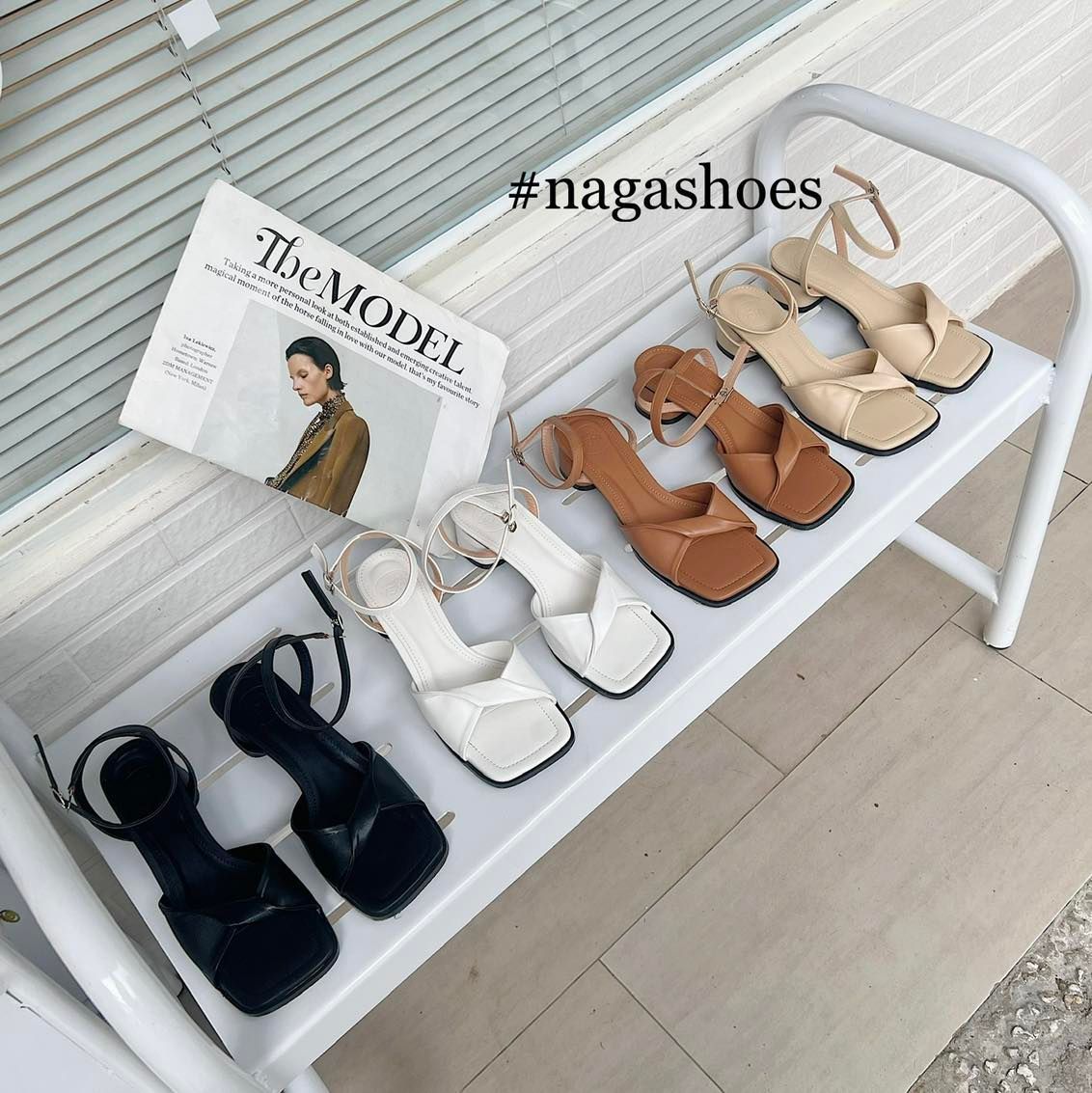  CAO GÓT NAGASHOES QUAI XOẮN MŨI VUÔNG 4P NAC218 