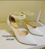  CAO GÓT NAGASHOES MŨI NHỌN QUAI NGỌC TRAI 8P NAC246 