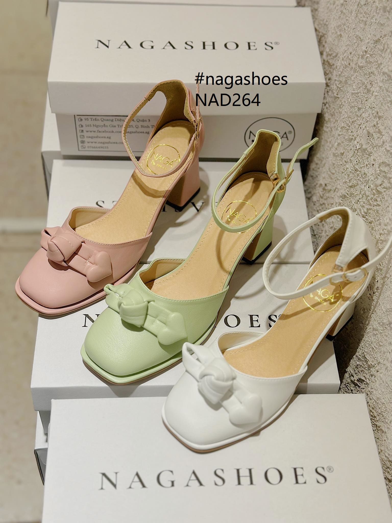  CAO GÓT NAGASHOES ĐÍNH PHỤ KIỆN TRÁI TIM BỌC DA 7P NAC264 